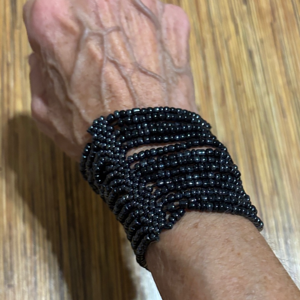 Black Beaded Bracelet